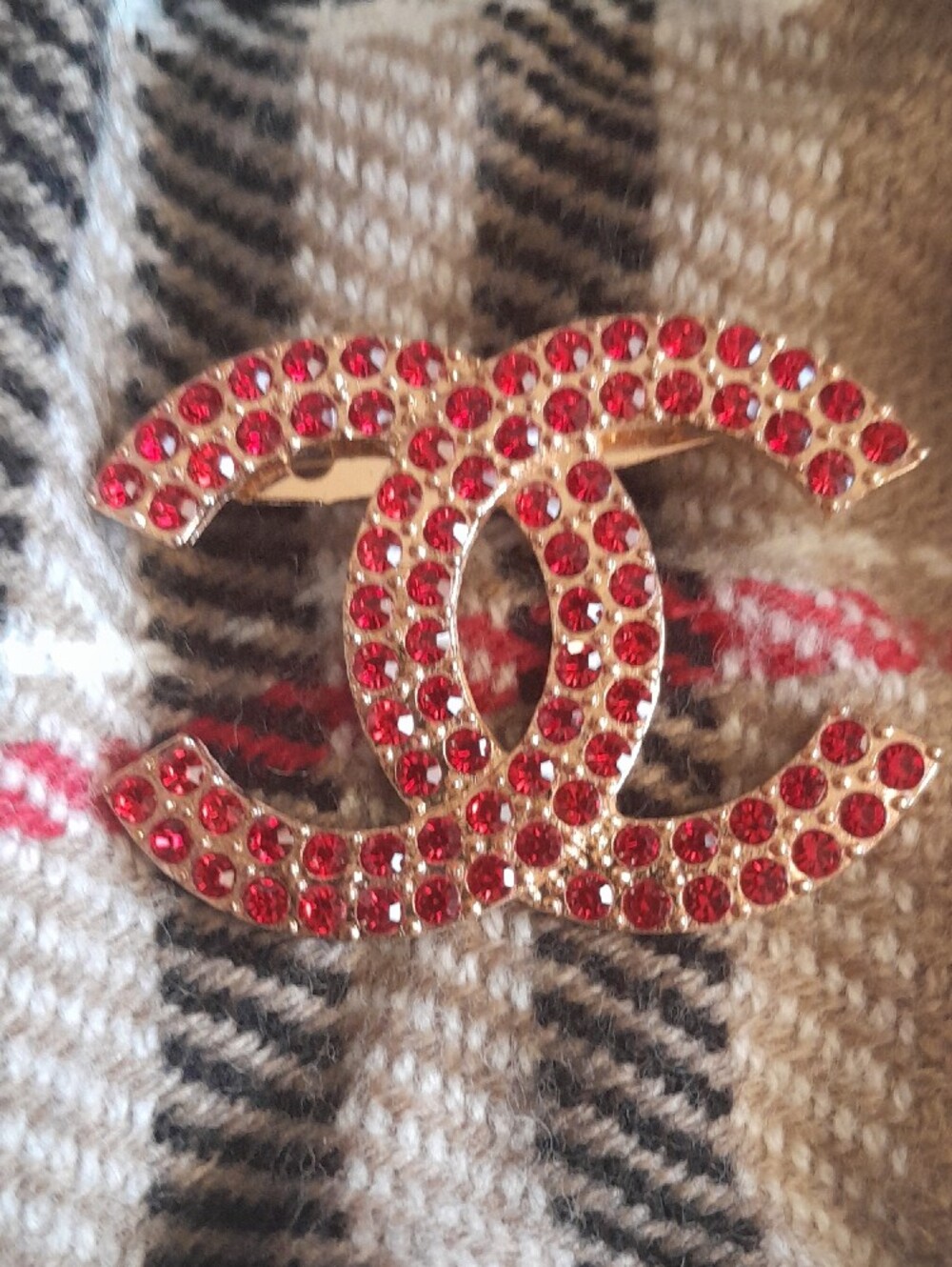 Red Crystal Brooch